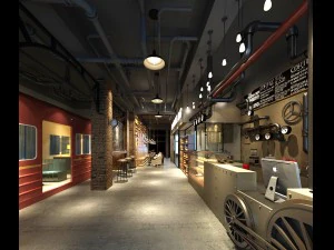 restaurante casa de chá café bebidas clube 200 Modelo 3D