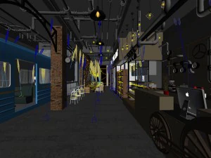 restaurant teahouse cafe drinks clubhouse 200 3D Model