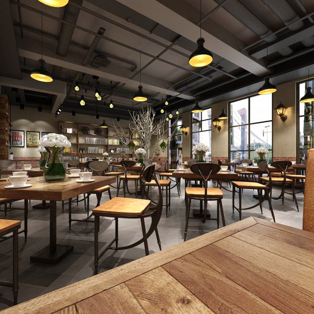 restaurant teahouse cafe drinks clubhouse 201 Modelo 3D .c4d .max .obj .3ds .fbx .stl .blend 