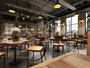 restaurante casa de chá café bebidas clube 201 Modelo 3D