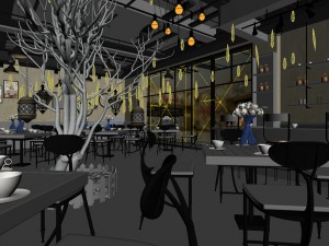 restaurant teahouse cafe drinks clubhouse 201 Modelo 3D