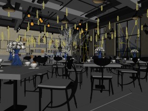 restaurant teahouse cafe drinks clubhouse 201 Modelo 3D