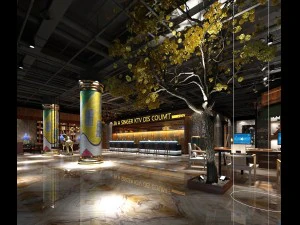 restaurante casa de chá café bebidas clube 207 Modelo 3D