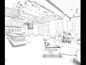 restaurant teahouse cafe drinks clubhouse 207 3D Модель
