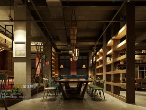 restoran &ccedil;ayevi kafe i&ccedil;ecekler kul&uuml;p binası 208 3D Model