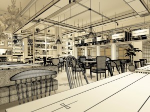 restaurant teahouse cafe drinks clubhouse 208 Modèle 3D