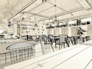 restaurant teahouse cafe drinks clubhouse 208 Modèle 3D