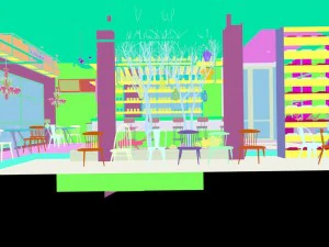 restoran &ccedil;ayevi kafe i&ccedil;ecekler kul&uuml;p binası 208 3D Model