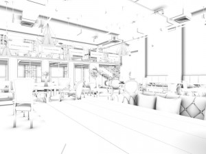 restaurant teahouse cafe drinks clubhouse 208 Modèle 3D