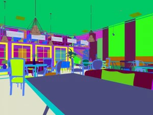 restoran &ccedil;ayevi kafe i&ccedil;ecekler kul&uuml;p binası 208 3D Model