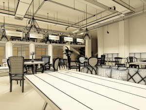 restaurant teahouse cafe drinks clubhouse 208 Modèle 3D