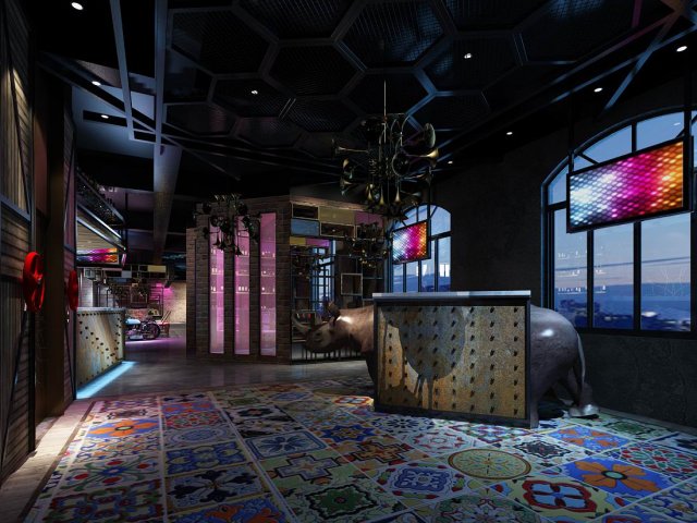 restaurant teahouse cafe drinks clubhouse 210 3D Модель .c4d .max .obj .3ds .fbx .stl .blend 