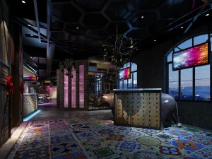 restaurante casa de chá café bebidas clube 210 Modelo 3D