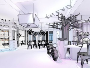 restaurant teahouse cafe drinks clubhouse 210 3D Модель
