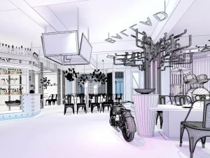 restaurant teahouse cafe drinks clubhouse 210 3D Model
