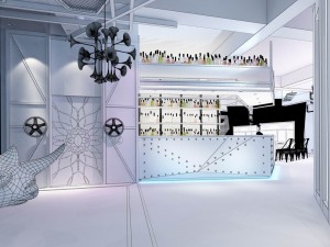 restaurant teahouse cafe drinks clubhouse 210 3D Модель