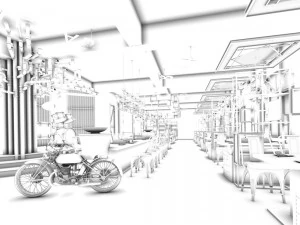 restaurant teahouse cafe drinks clubhouse 210 3D Model