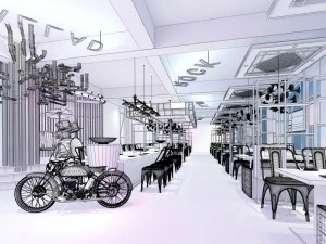 restaurant teahouse cafe drinks clubhouse 210 3D Model