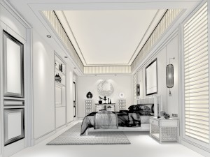 bedroom hotel suites designed a complete 01 3D Model