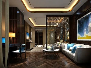 완전한 02를 디자인한 침실 호텔 스위트룸 3D 모델