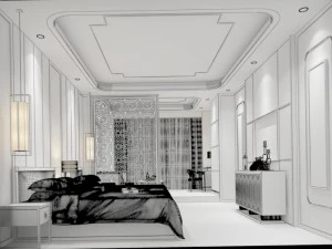 bedroom hotel suites designed a complete 02 3D Model