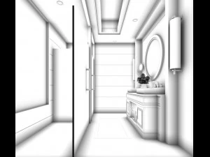 bedroom hotel suites designed a complete 03 3D Model