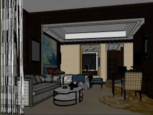 bedroom hotel suites designed a complete 03 3D Model