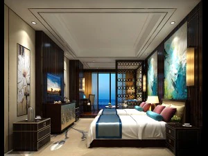 완벽한 디자인의 침실 호텔 스위트룸 04 3D 모델