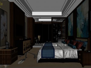 bedroom hotel suites designed a complete 04 Model 3D