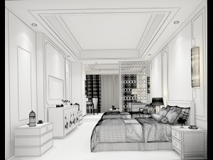 bedroom hotel suites designed a complete 04 Model 3D