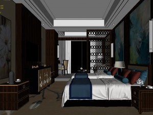 bedroom hotel suites designed a complete 04 Model 3D