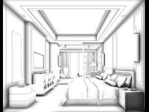 bedroom hotel suites designed a complete 04 Model 3D