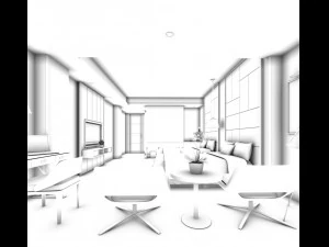 bedroom hotel suites designed a complete 06 3D Model