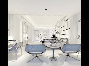 bedroom hotel suites designed a complete 06 Modèle 3D