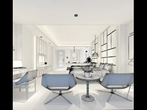 bedroom hotel suites designed a complete 06 3D Model