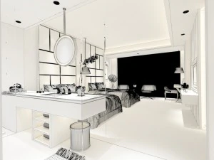 bedroom hotel suites designed a complete 06 3D Model