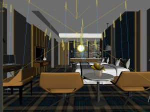 bedroom hotel suites designed a complete 06 3D Model