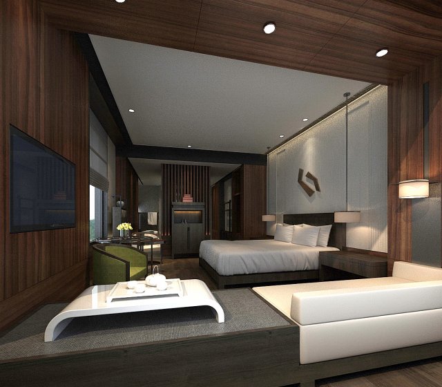 bedroom hotel suites designed a complete 07 Modèle 3D .c4d .max .obj .3ds .fbx .stl .blend 