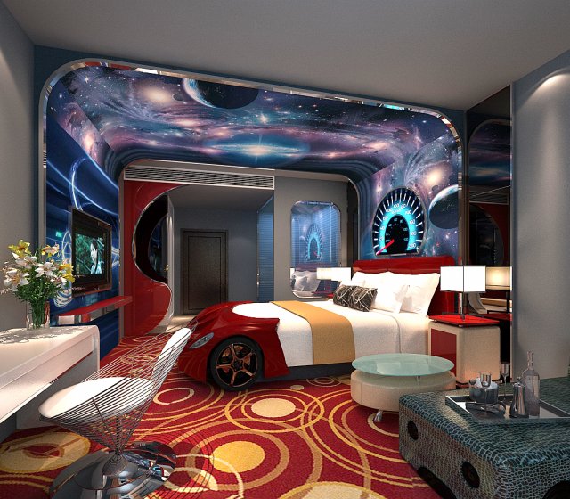 bedroom hotel suites designed a complete 09 3D 모델 .c4d .max .obj .3ds .fbx .stl .blend 