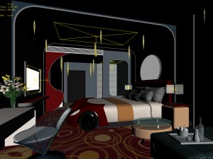 bedroom hotel suites designed a complete 09 3D 모델