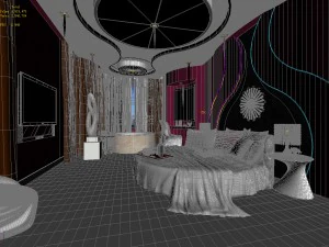 bedroom hotel suites designed a complete 13 3D Model