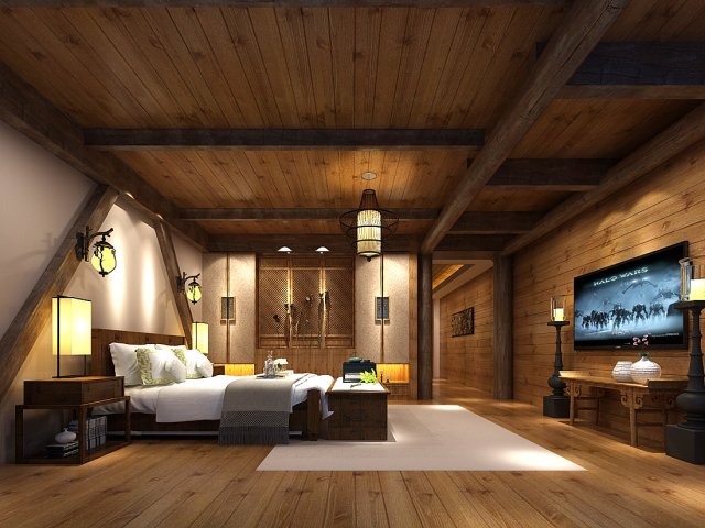 bedroom hotel suites designed a complete 16 3D Модель .c4d .max .obj .3ds .fbx .stl .blend 