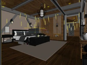 bedroom hotel suites designed a complete 16 3D Model