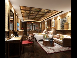 bedroom hotel suites designed a complete 18 3D Model