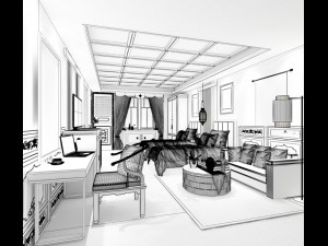 bedroom hotel suites designed a complete 18 3D Model