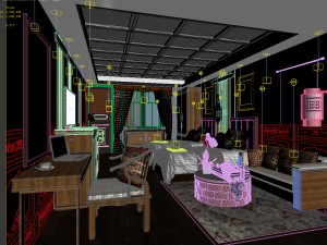 bedroom hotel suites designed a complete 18 3D Model