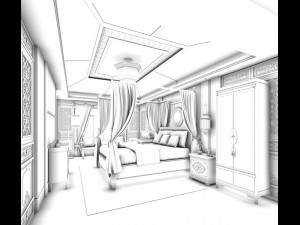 bedroom hotel suites designed a complete 19 Modelo 3D