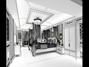 bedroom hotel suites designed a complete 19 Modelo 3D