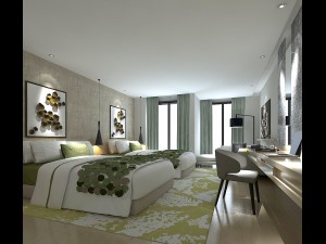 bedroom hotel suites designed a complete 20 3D Model