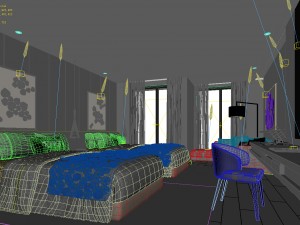 bedroom hotel suites designed a complete 20 3D Model